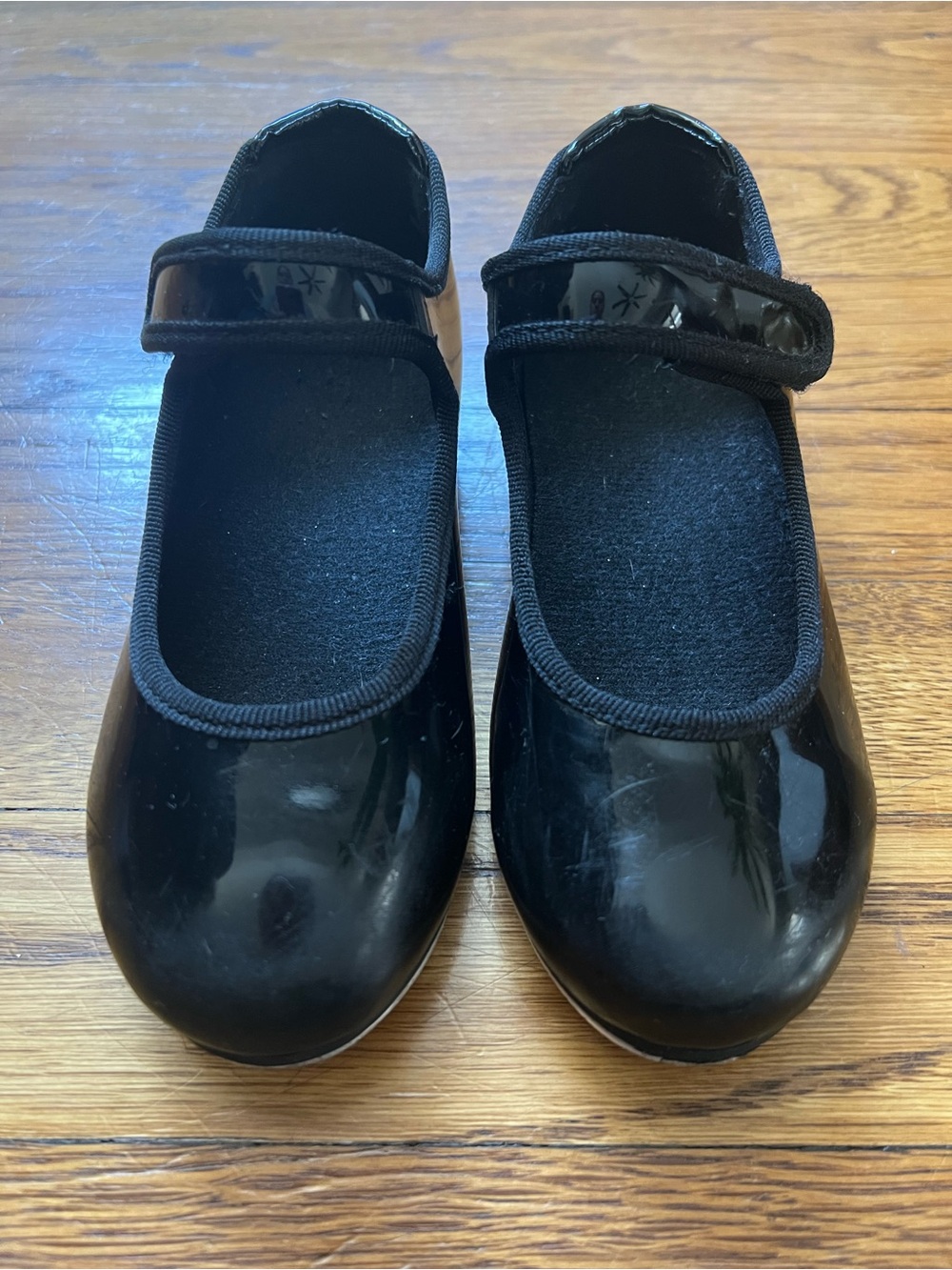 Girls Black Patent Mary Jane Tap Shoes